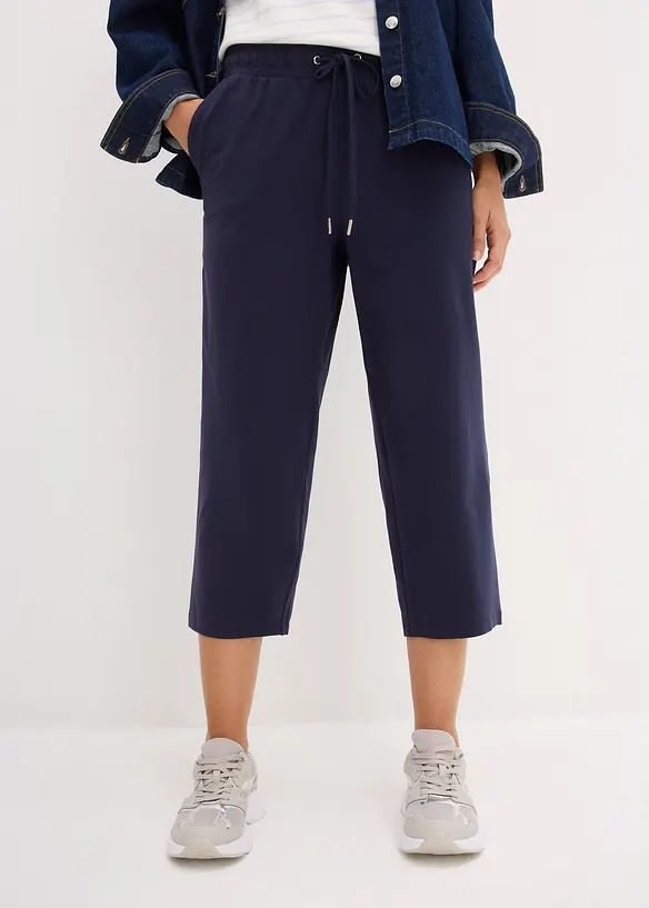 Jersey-Hose in blau von vorne - bonprix Jersey-Hose in blau von vorne - bonprix