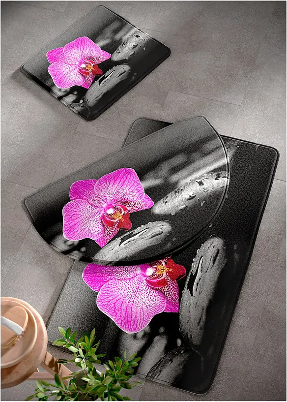 Badematte mit Memory Schaum in grau - bonprix