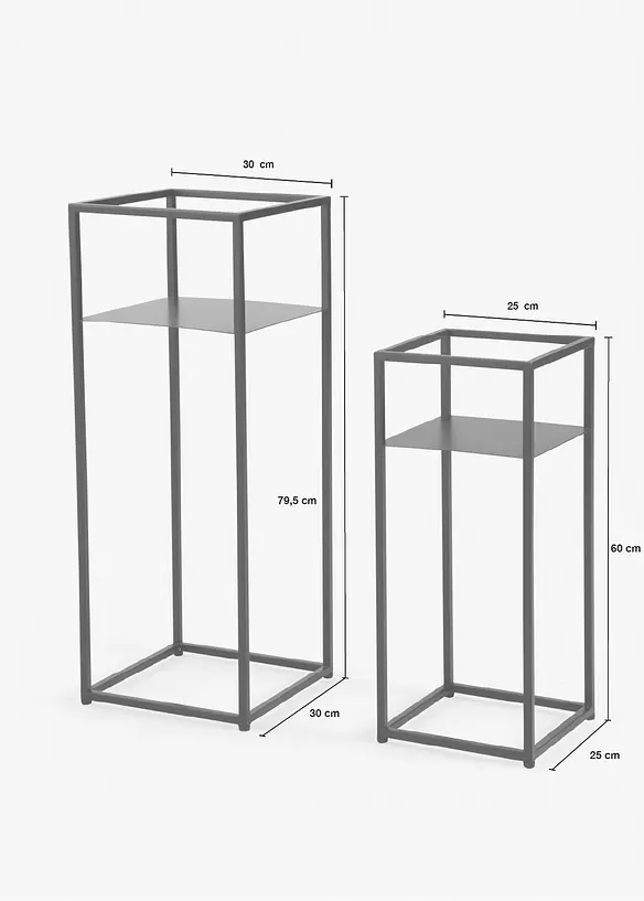 Beistelltisch (2-tlg. Set) in schwarz - bonprix