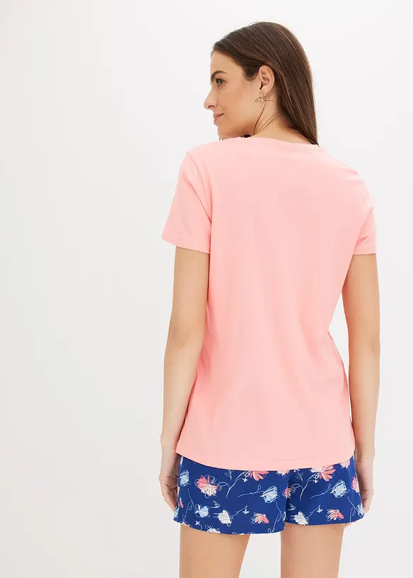 Shorty aus reiner Bio-Baumwolle in rosa von hinten (Totalaufnahme) - bonprix