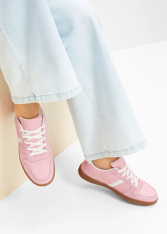 Sneaker im Retrolook in rosa - bonprix