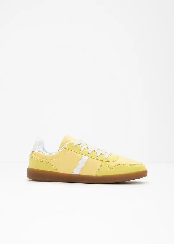 Sneaker im Retrolook in gelb - bonprix