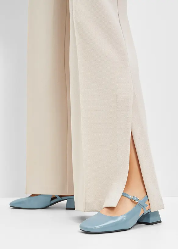 Slingpumps mit Riemchen in blau - bonprix