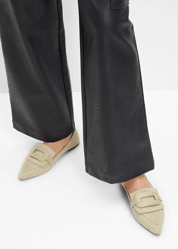 Loafer mit Schnalle in grün - bonprix