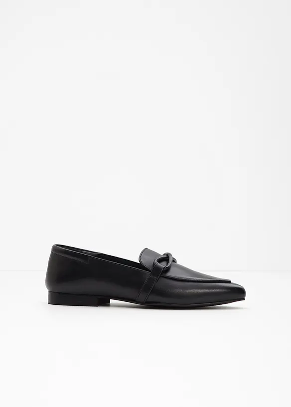 Loafer aus Leder in schwarz - bonprix