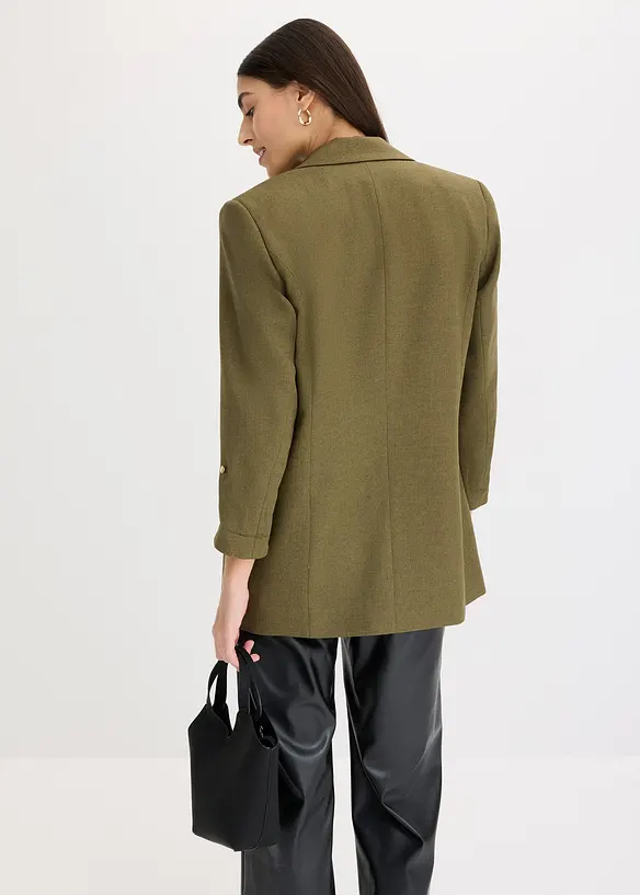 Longblazer in grün von hinten (im Anschnitt) - bonprix