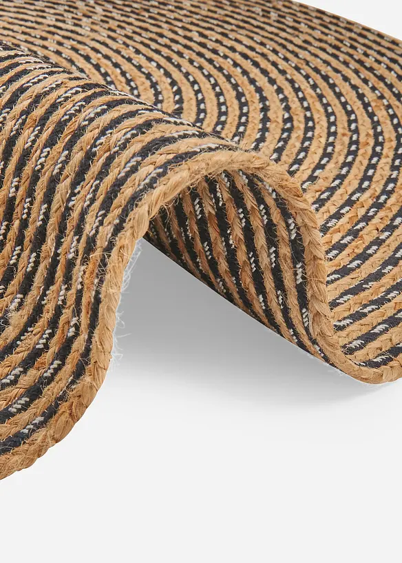 Runder Kelim-Teppich in beige (Detailaufnahme) - bonprix