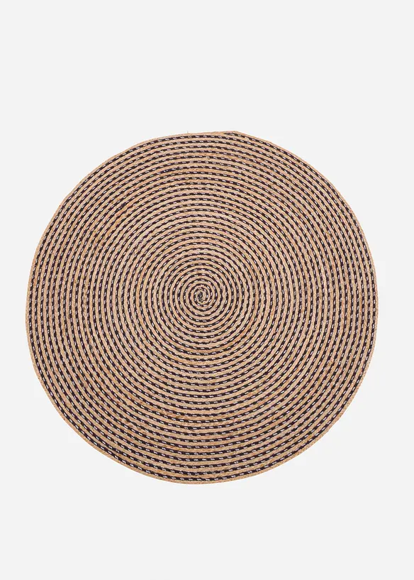 Runder Kelim-Teppich in beige von vorne - bonprix