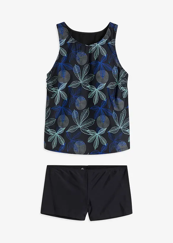 Tankini (2-tlg.Set) in schwarz von vorne - bonprix