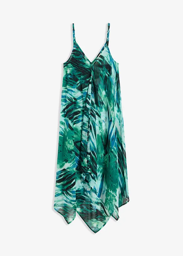 Transparentes Strand Maxikleid aus leichtem Chiffon in grün von vorne - bonprix Transparentes Strand Maxikleid aus leichtem Chiffon in grün von vorne - bonprix