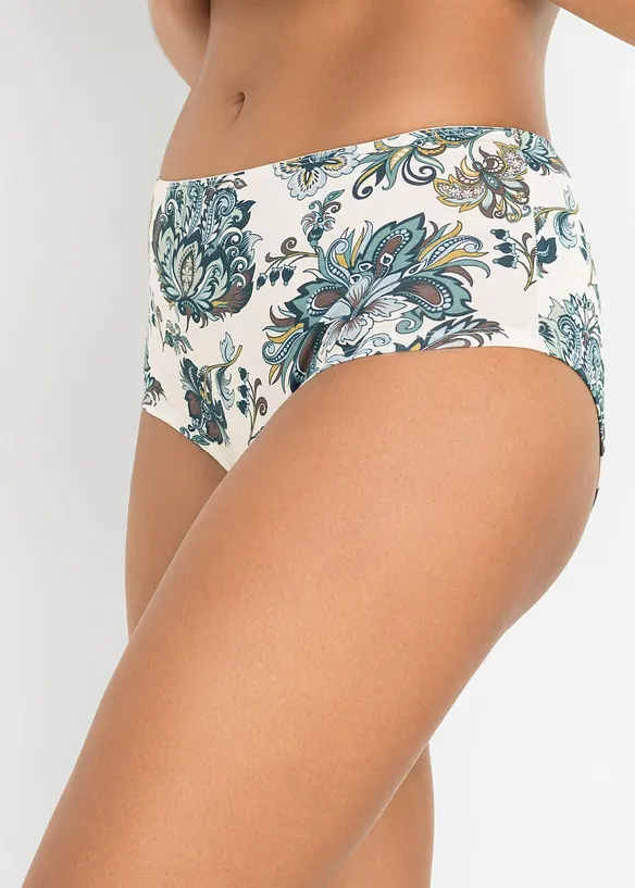 Maxipanty mit weicher Baumwolle (4er Pack) in blau von vorne - bonprix