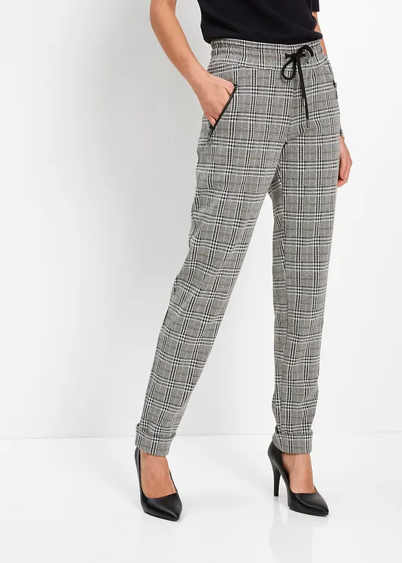 Schlupfhose aus Jacquard in weiß von vorne - bonprix Schlupfhose aus Jacquard in weiß von vorne - bonprix