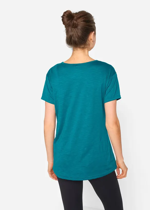 Sport-Shirt, schnelltrocknend, 2er-Pack in petrol von hinten (im Anschnitt) - bonprix