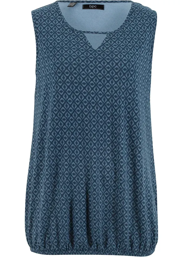 Top aus elastischem Viskose-Mix in blau von vorne - bonprix Top aus elastischem Viskose-Mix in blau von vorne - bonprix