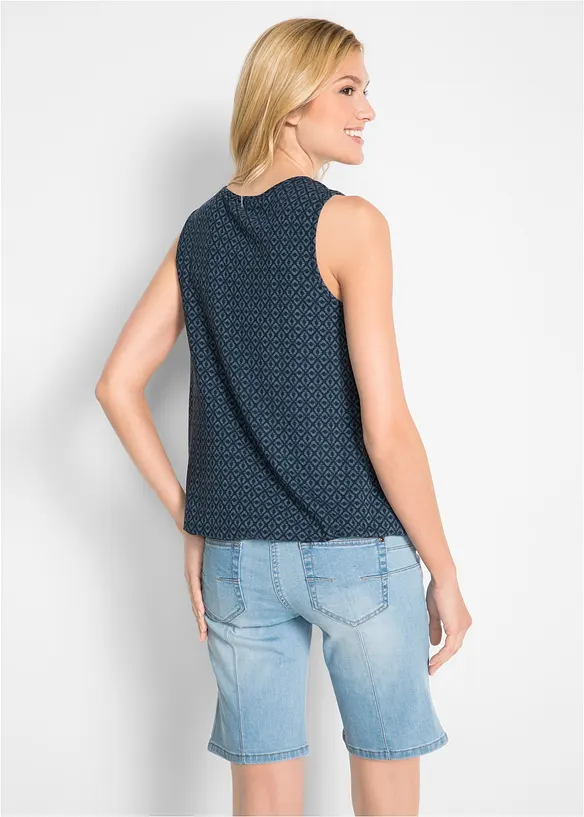 Top aus elastischem Viskose-Mix in blau von hinten (im Anschnitt) - bonprix Top aus elastischem Viskose-Mix in blau von hinten (im Anschnitt) - bonprix