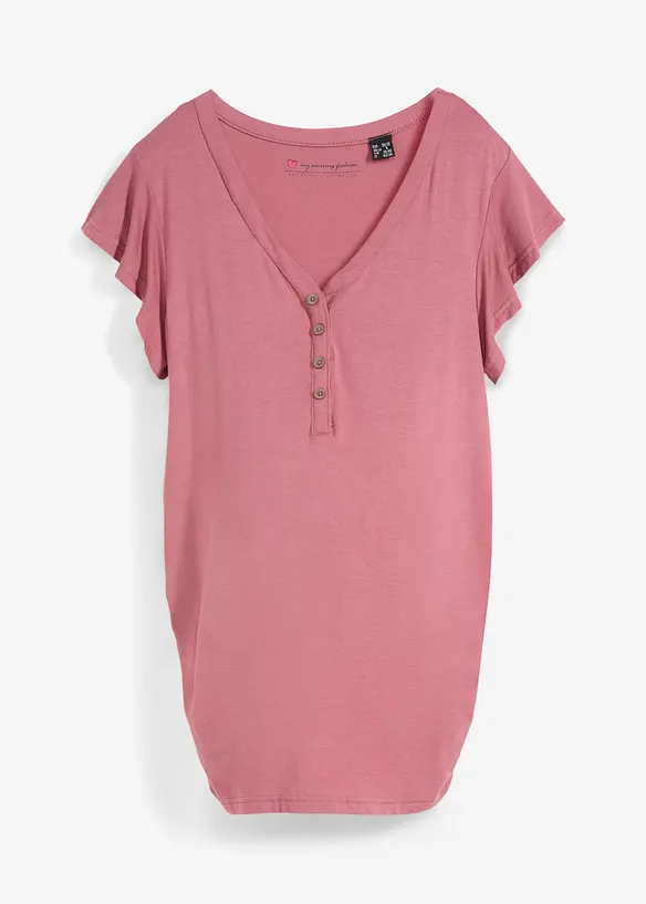 2 in 1 Umstands- und Stillshirt in lila von vorne - bonprix
