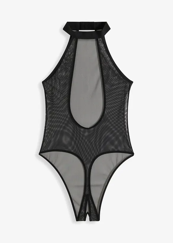Stringbody ouvert in schwarz von vorne - bonprix