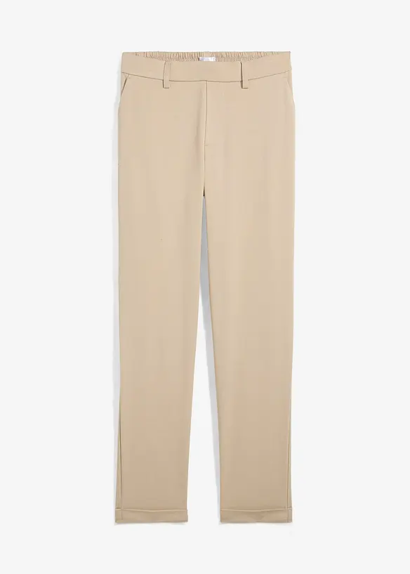 Chinohose aus Viskose-Mix in beige von vorne - bonprix
