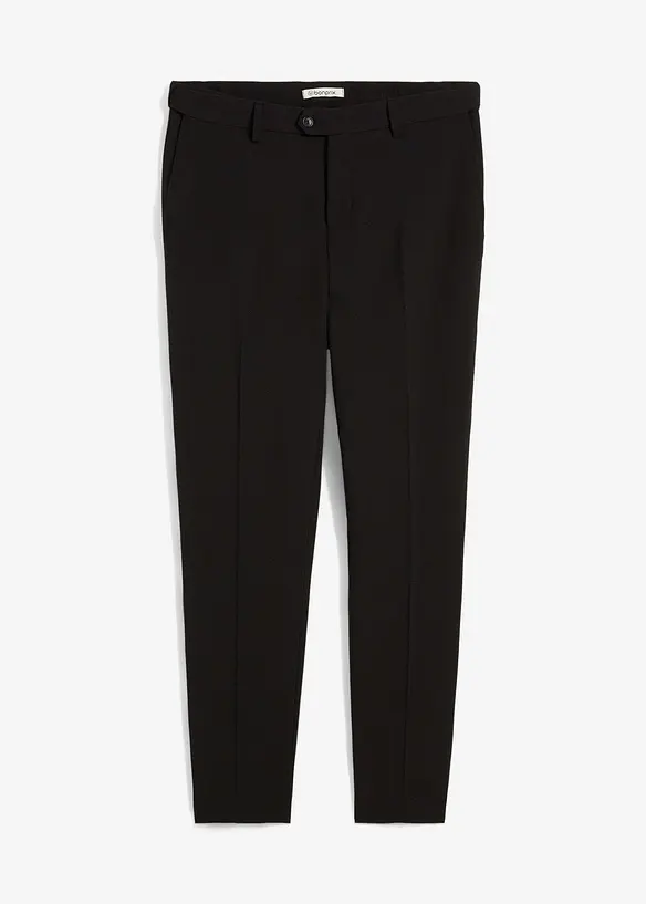 Anzughose in Slim Fit in schwarz von vorne - bonprix