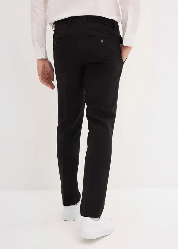 Anzughose in Slim Fit in schwarz von hinten - bonprix