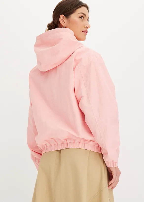 Oversize Blouson in rosa von hinten (im Anschnitt) - bonprix