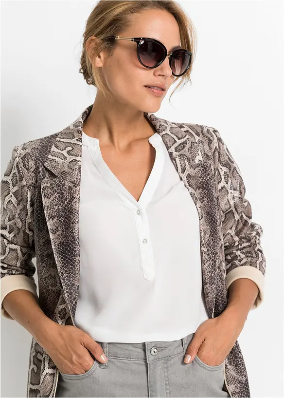 Sonnenbrille mit dekorativem Detail in braun von vorne (im Anschnitt) - bonprix
