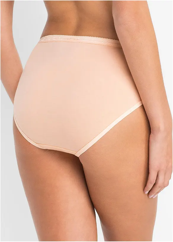 Maxislip mit weicher Baumwolle (5er Pack) in weiß von hinten - bonprix