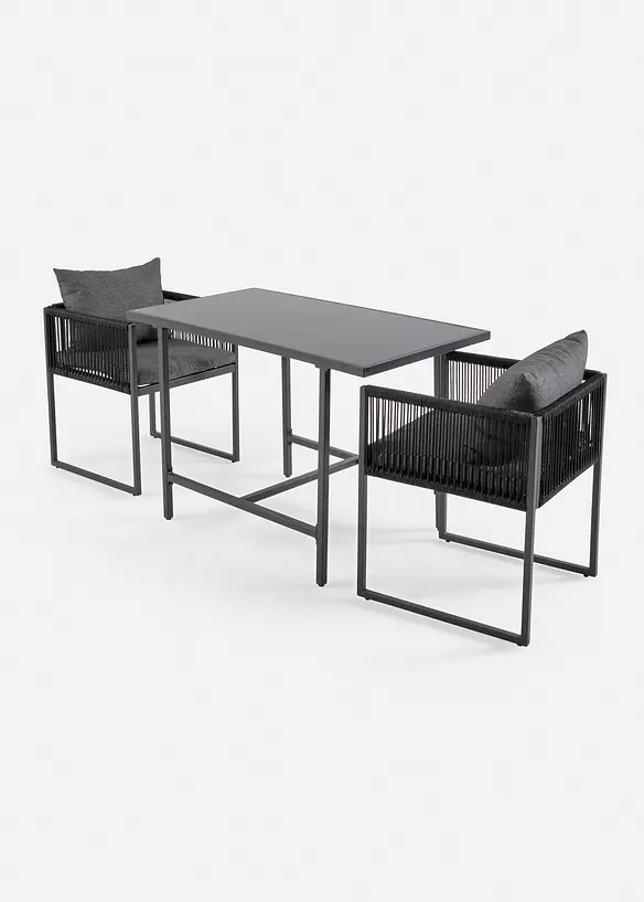 Gartenmöbel Set (5-tlg. Set) in schwarz - bonprix
