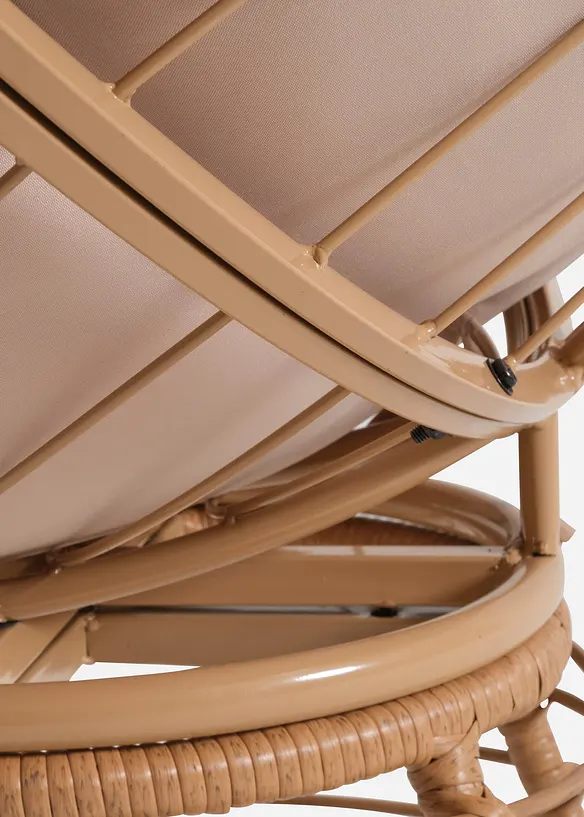 Korb Gartensessel in beige Detailaufnahme vom Material - bonprix