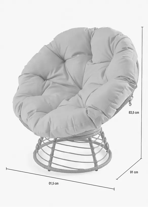 Korb Gartensessel in beige - bonprix