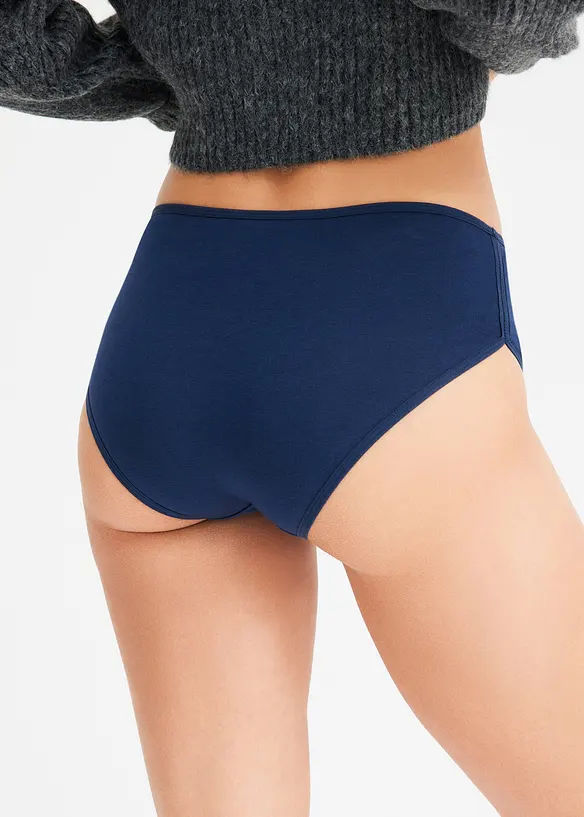 Maxipanty mit Bio-Baumwolle (4er Pack) in blau von hinten - bonprix