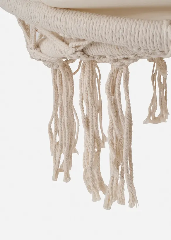 Hängesessel Boho Style in beige Detailaufnahme vom Material - bonprix