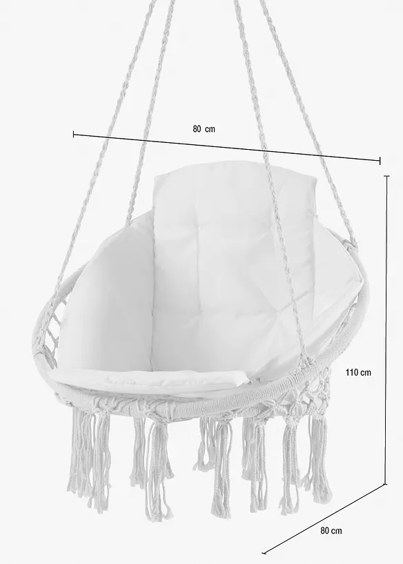 Hängesessel Boho Style in beige - bonprix