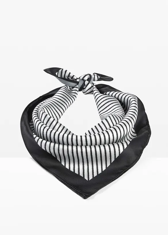 Nickituch aus Satin in weiß von vorne - bonprix
