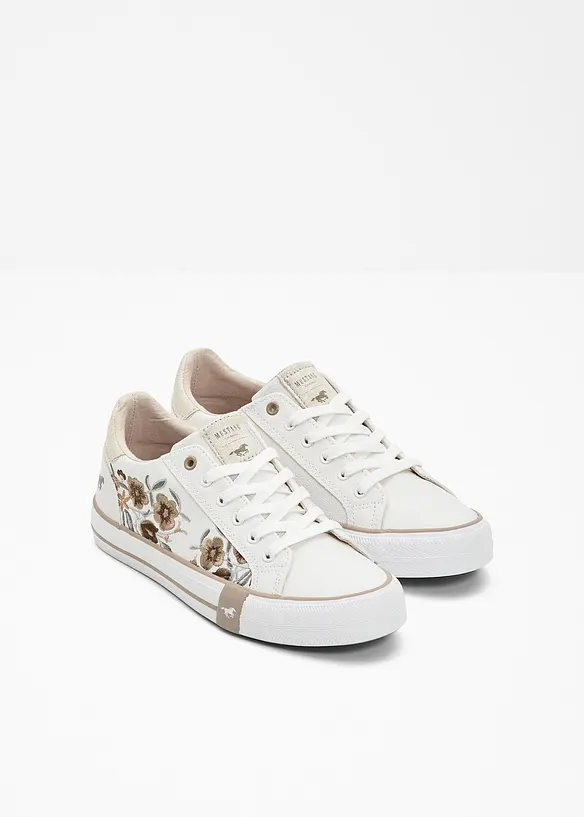 Mustang Sneaker mit Stickerei in weiß - Mustang