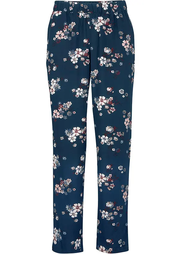 Schlupfhose aus softer Viskose in blau von vorne - bonprix Schlupfhose aus softer Viskose in blau von vorne - bonprix
