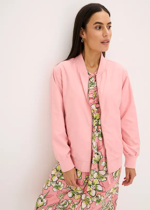 Blouson in rosa von vorne (im Anschnitt) - bonprix