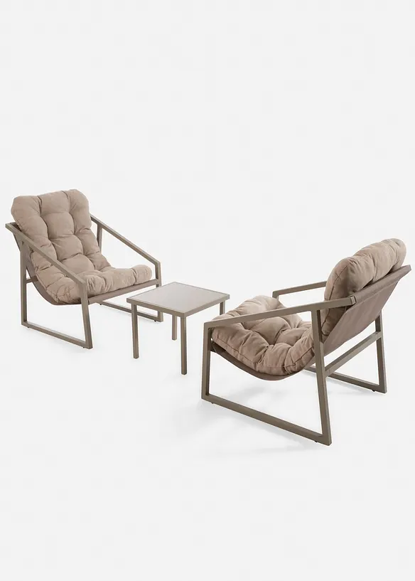 Gartenmöbel Set (3-tlg. Set) in beige - bonprix