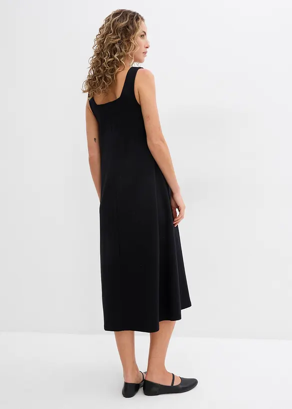 Jerseykleid aus reiner Bio-Baumwolle in schwarz von hinten (Totalaufnahme) - bonprix Jerseykleid aus reiner Bio-Baumwolle in schwarz von hinten (Totalaufnahme) - bonprix