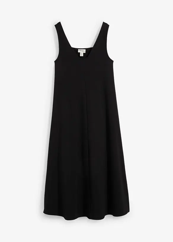 Jerseykleid aus reiner Bio-Baumwolle in schwarz von vorne - bonprix Jerseykleid aus reiner Bio-Baumwolle in schwarz von vorne - bonprix