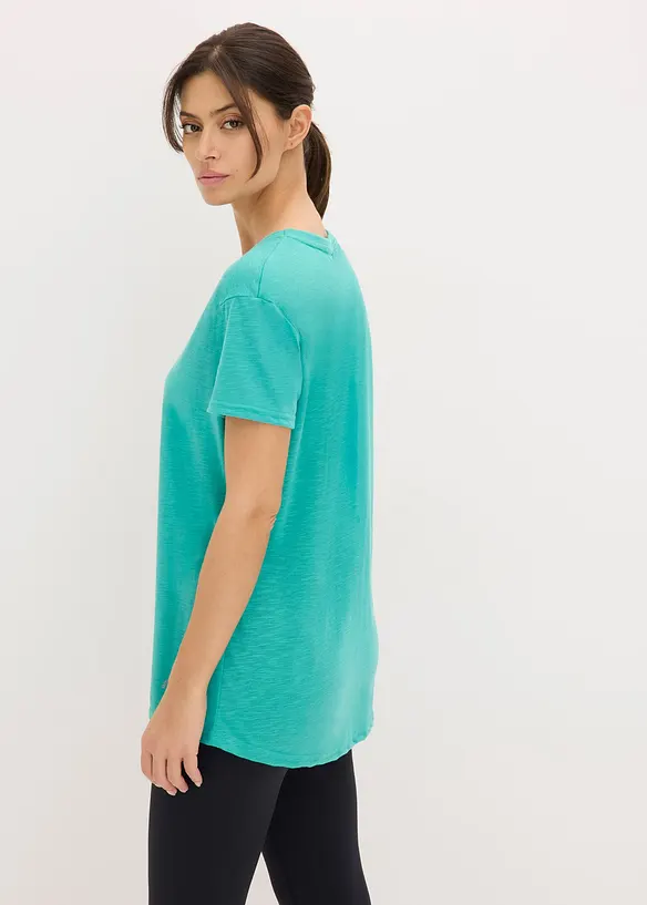 Sport-Shirt in Baumwolloptik (2er Pack), schnelltrocknend in grün von hinten (im Anschnitt) - bonprix