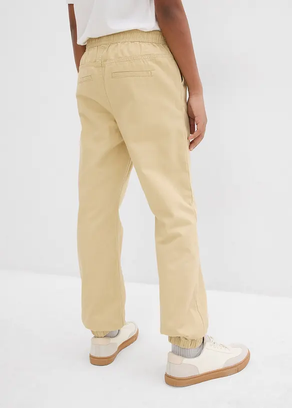 Regular Fit Schlupfhose aus reiner Baumwolle (2er Pack) in schwarz von hinten - bonprix