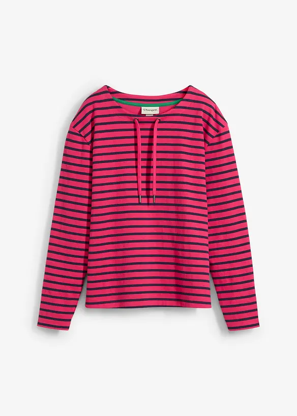 Sweatshirt aus Strukturmaterial in pink von vorne - bonprix Sweatshirt aus Strukturmaterial in pink von vorne - bonprix
