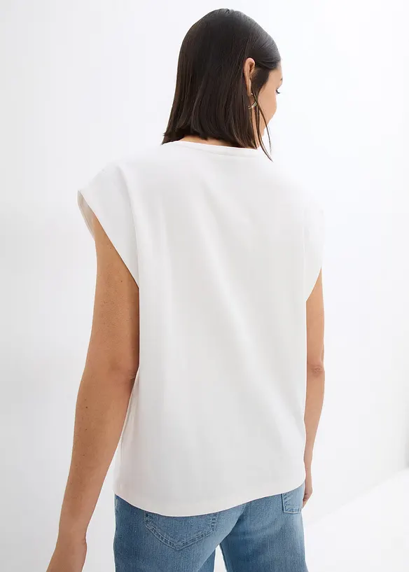 Shirt aus reiner Bio-Baumwolle in weiß von hinten (im Anschnitt) - bonprix Shirt aus reiner Bio-Baumwolle in weiß von hinten (im Anschnitt) - bonprix