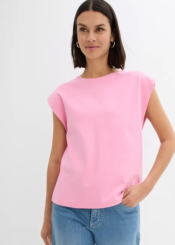 Shirt aus reiner Bio-Baumwolle in rosa von vorne (im Anschnitt) - bonprix Shirt aus reiner Bio-Baumwolle in rosa von vorne (im Anschnitt) - bonprix