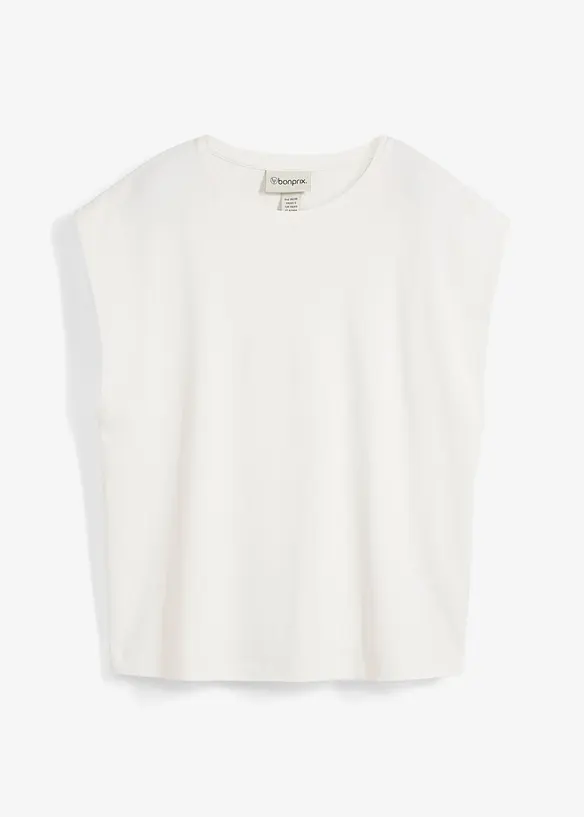 Shirt aus reiner Bio-Baumwolle in weiß von vorne - bonprix Shirt aus reiner Bio-Baumwolle in weiß von vorne - bonprix