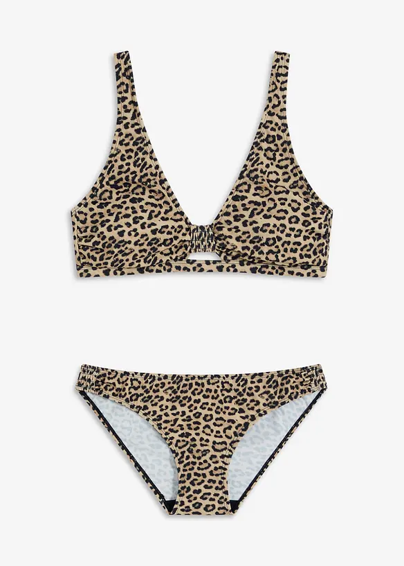 Bustier-Bikini (2-tlg.Set) in beige von vorne - bonprix