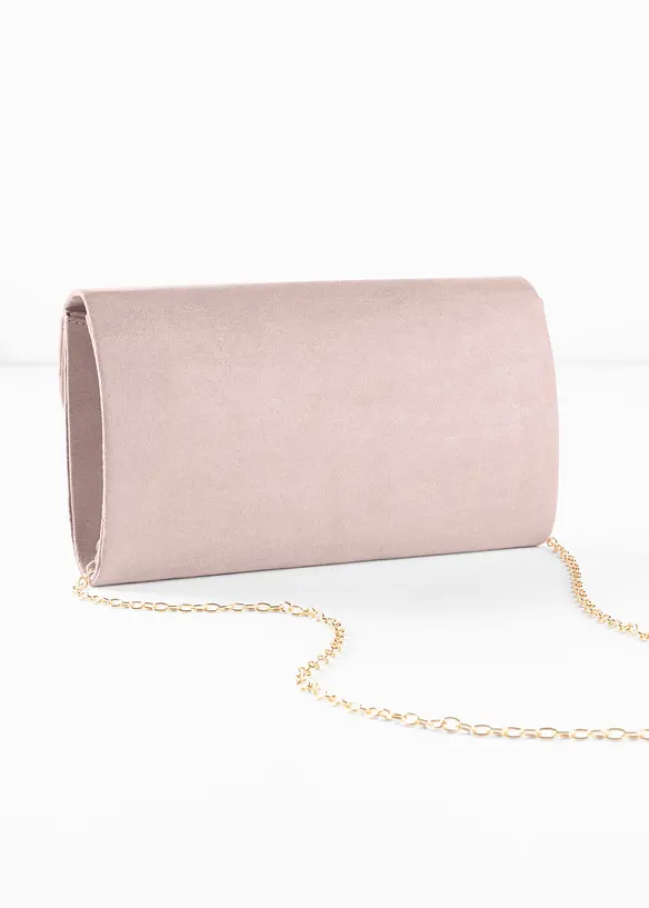 Clutch mit Überschlagdetails in rosa von hinten - bonprix
