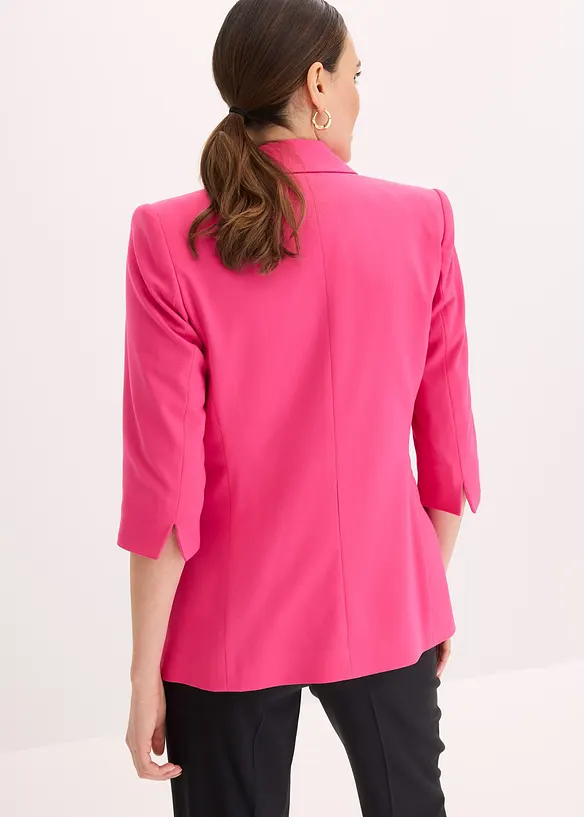 Blazer mit modisch betonten Schultern aus softem Viskose-Mix in pink von hinten (im Anschnitt) - bonprix