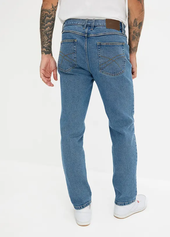 Classic-Fit-Jeans, Straight in blau von hinten - bonprix